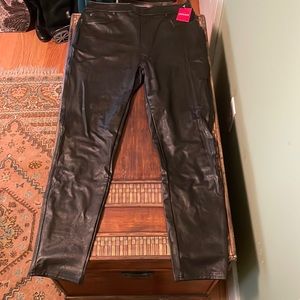 Spanx black leather leggings